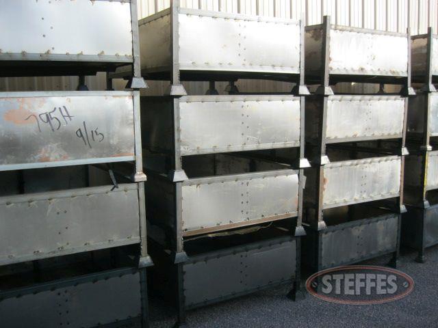 (4) Stackable steel storage containers,_1.jpg